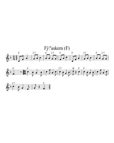 Fj\"askern (F) sheet music preview