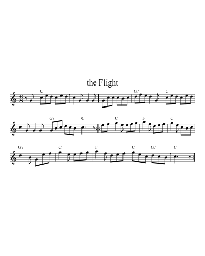 the Flight sheet music preview