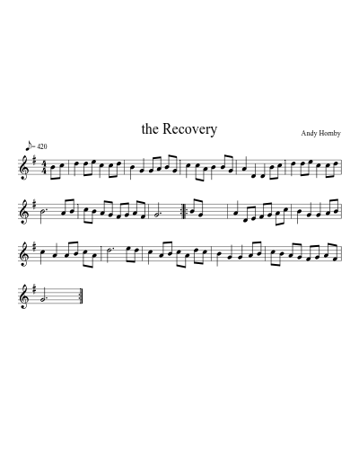 the Recovery sheet music preview