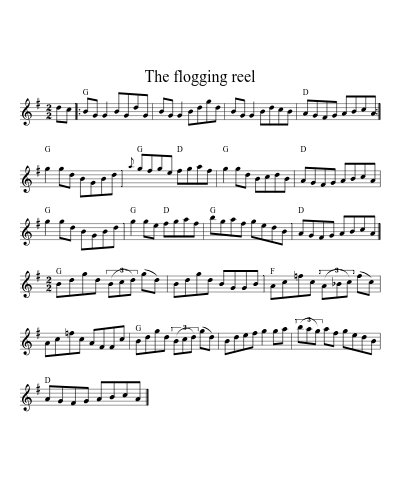 The flogging reel (Version 6) sheet music preview