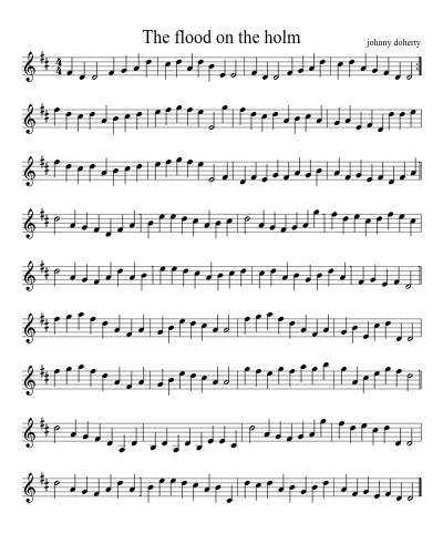 The Flood On The Holm (Version 2) sheet music preview