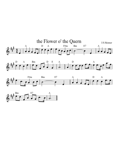 the Flower o' the Quern (Version 2) sheet music preview