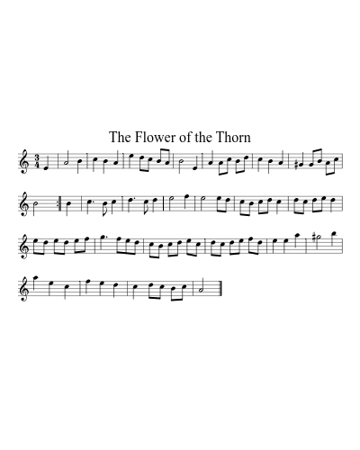The Flower of the Thorn sheet music preview