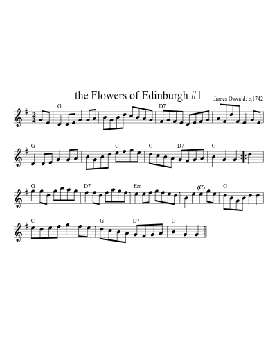 the Flowers of Edinburgh #1 (Version 3) sheet music preview
