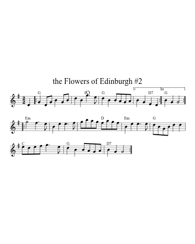 the Flowers of Edinburgh #2 (Version 2) sheet music preview