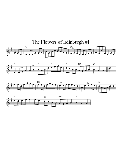 the Flowers of Edinburgh #1 (Flowers Bus Auld Set) sheet music preview
