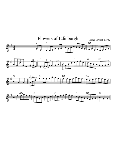 Flowers of Edinburgh (Version 3) sheet music preview