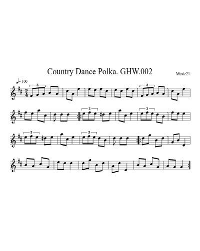 Country Dance Polka. GHW.002