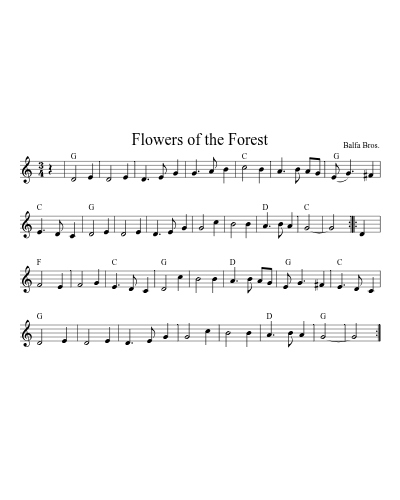 Flowers of the Forest (Version 3)