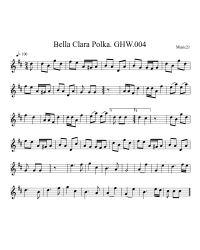 Bella Clara Polka. GHW.004