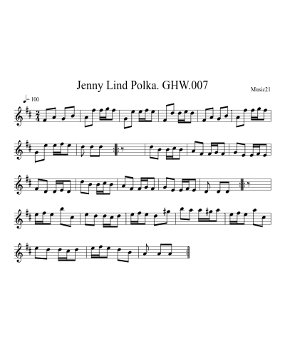 Jenny Lind Polka. GHW.007