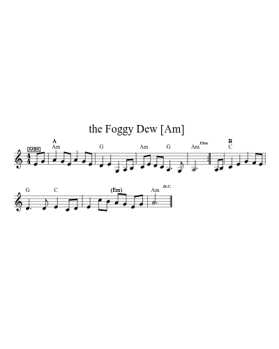 the Foggy Dew   [Am] (Version 2) preview