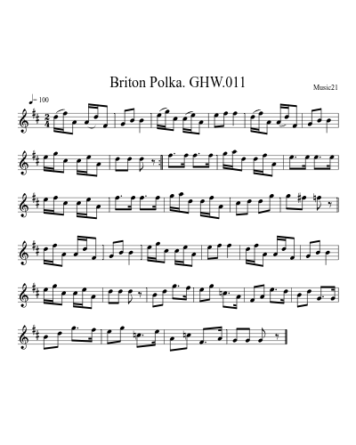 Briton Polka. GHW.011