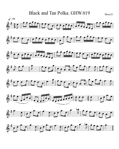 Black and Tan Polka. GHW.019