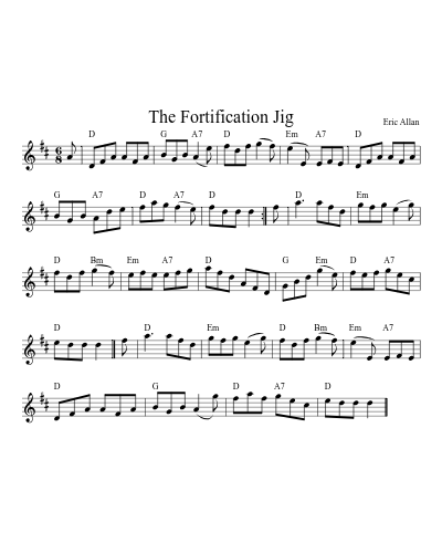 The Fortification Jig sheet music preview