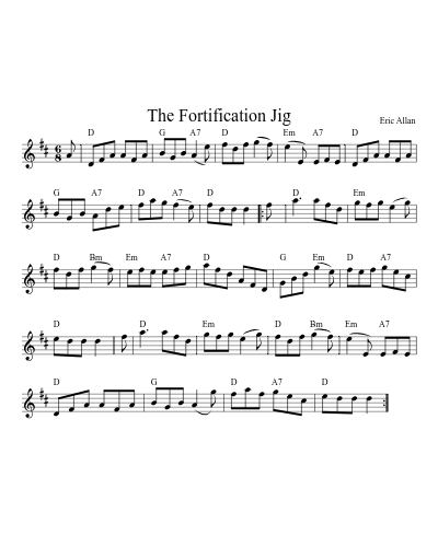 The Fortification Jig (Version 2) sheet music preview