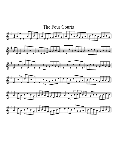 The Four Courts (Version 3) sheet music preview