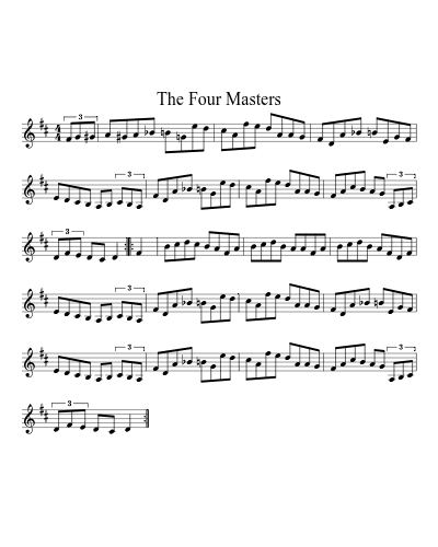 The Four Masters sheet music preview