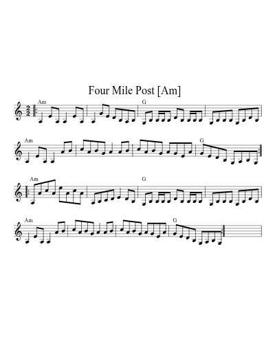 Four Mile Post   [Am]