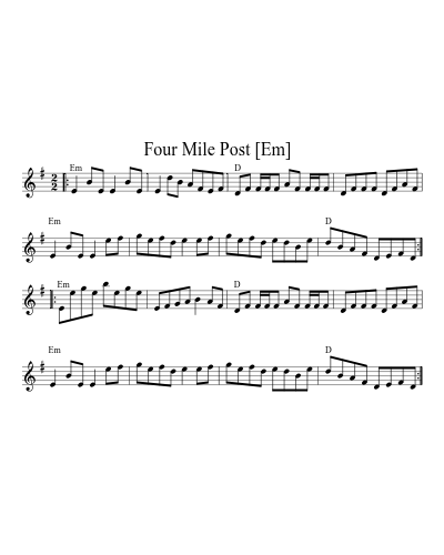 Four Mile Post   [Em]