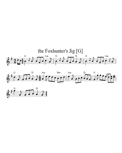 the Foxhunter's Jig  [G]