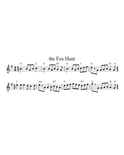 the Fox Hunt (Version 4) sheet music preview