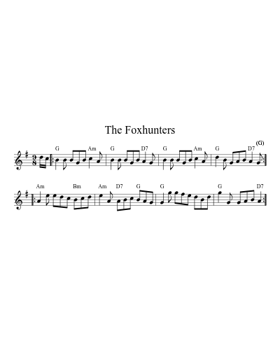 The Foxhunters sheet music preview