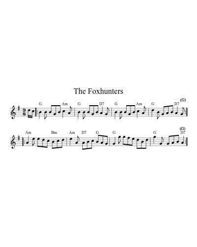 The Foxhunters (Version 2) sheet music preview