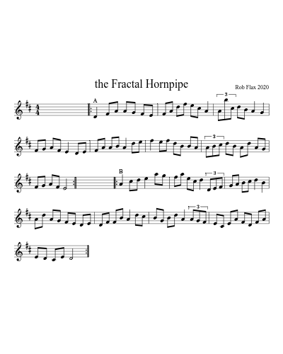 the Fractal Hornpipe sheet music preview