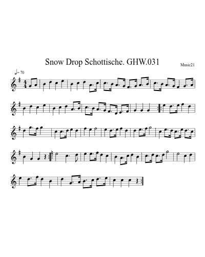 Snow Drop Schottische. GHW.031