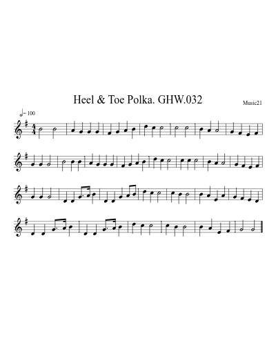 Heel & Toe Polka. GHW.032 preview