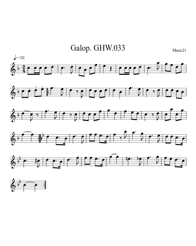 Galop. GHW.033 sheet music preview
