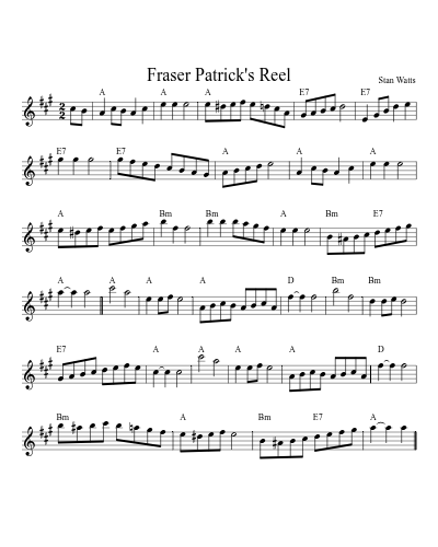 Fraser Patrick's Reel (Version 4)