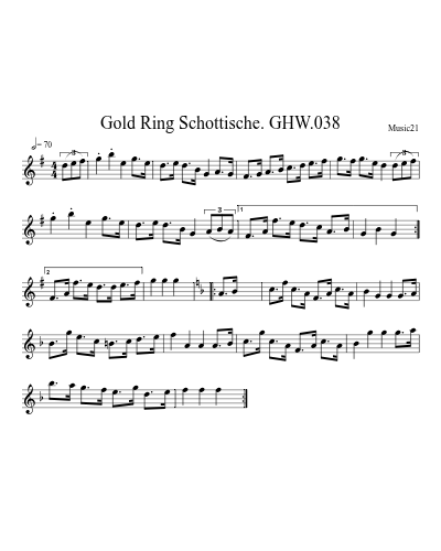 Gold Ring Schottische. GHW.038