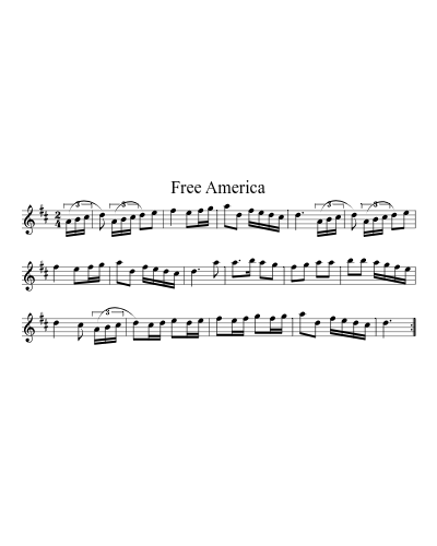 Free America (Version 2) sheet music preview