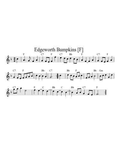 Edgeworth Bumpkins   [F] (Version 2)