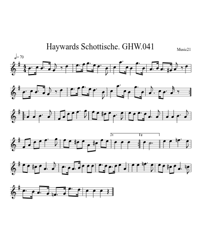 Haywards Schottische. GHW.041