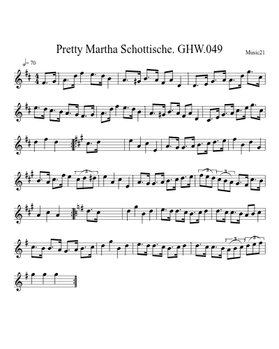 Pretty Martha Schottische. GHW.049