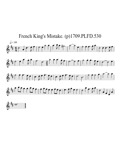 French King's Mistake. (p)1709.PLFD.530