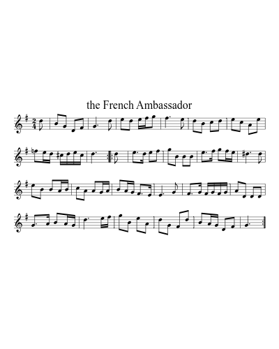 the French Ambassador sheet music preview