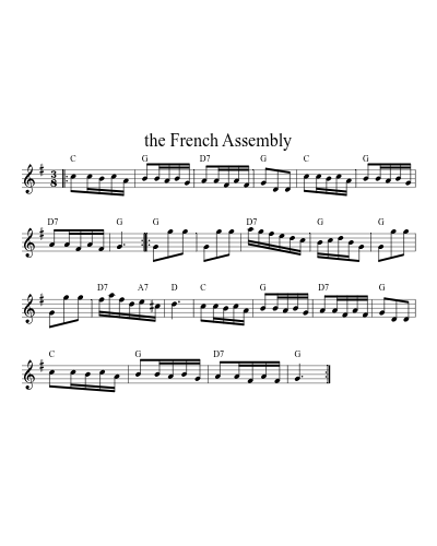the French Assembly (Version 2) sheet music preview