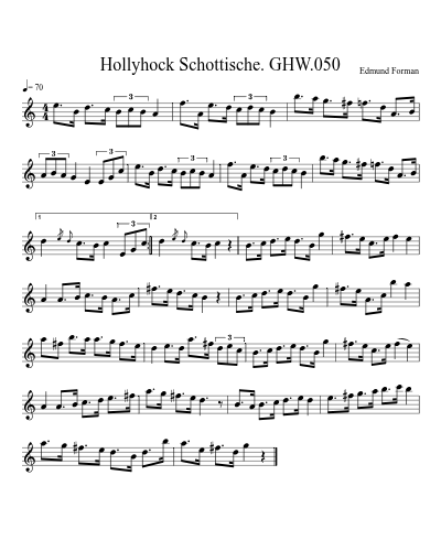 Hollyhock Schottische. GHW.050