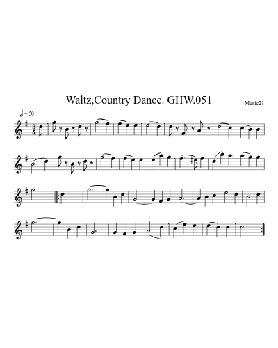 Waltz,Country Dance. GHW.051