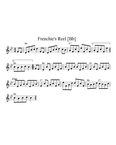 Frenchie's Reel   [Bb]