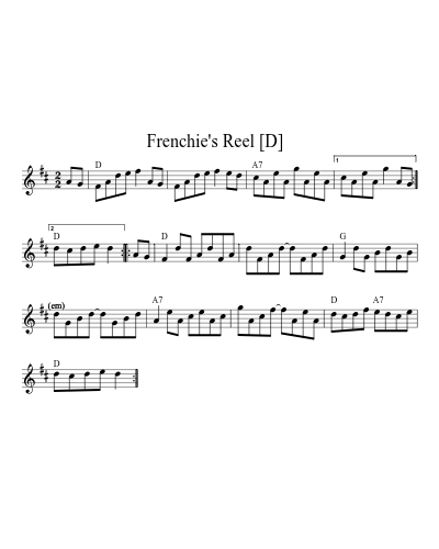 Frenchie's Reel   [D]