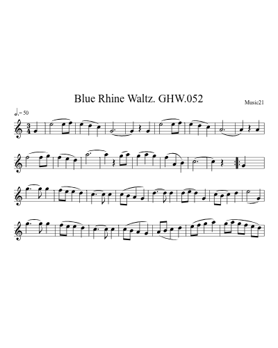 Blue Rhine Waltz. GHW.052