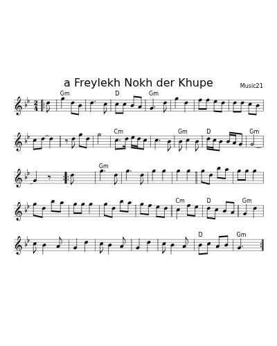 a Freylekh Nokh der Khupe