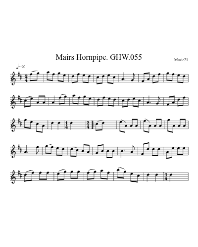 Mairs Hornpipe. GHW.055 preview