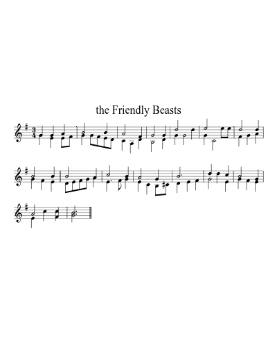 The Friendly Beasts (Version 2)
