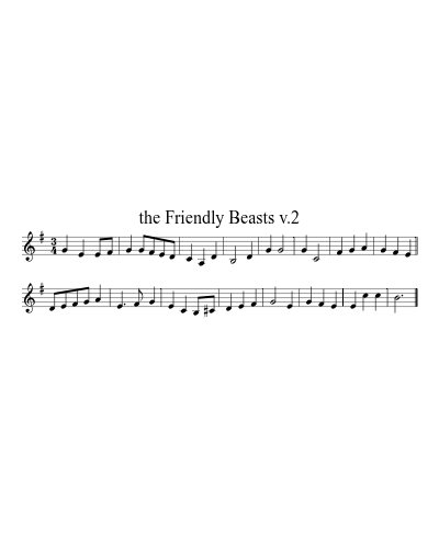 The Friendly Beasts v.2 (Version 2)